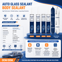Sellador de Parabrisas Automotriz Premium PA1453, Adhesivo de Poliuretano de Alta Resistencia, Curado Rápido, Color Negro