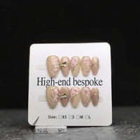 Faux ongles en acrylique en gros, forme amande, couvrance totale, courts, à presser, motifs peints à la main, imprimé léopard de luxe, ongles CE