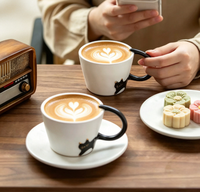 Tasse à café latte en céramique de qualité supérieure, mug exclusif pour femmes, tasse à café pour le café filtre à domicile