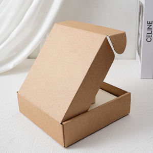 Petits bijoux recyclables avec logo personnalisé Boîte d'expédition en <span class=keywords><strong>carton</strong></span> ondulé pour <span class=keywords><strong>commerce</strong></span> électronique Boîtes postales en papier kraft brun Boîtes postales d'emballage - Product Image 4