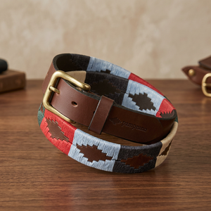 Ceinture Polo en Cuir Véritable Vintage de Luxe avec Boucle Ardillon en Acier, Design Personnalisé, Imperméable, Tendance, Largeur 3,8 CM pour Homme - Product Image 1