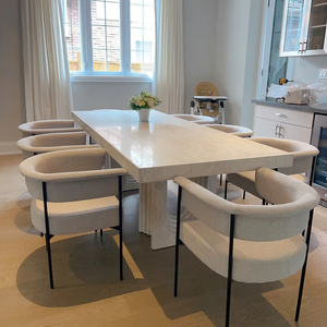 <span class=keywords><strong>Tavolo</strong></span> da pranzo italiano in marmo travertino bianco personalizzato in pietra naturale rettangolo travertino bianco <span class=keywords><strong>Beige</strong></span> Mable <span class=keywords><strong>tavolo</strong></span> da pranzo - Product Image 5