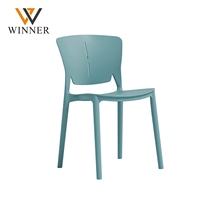 Chaise de salle à manger bistrot moderne en plastique - Matériau PP, couleur/siège/dossier au choix, vente en gros pour salle à manger, bureau, école et cuisine