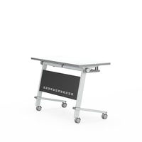 Table de conférence pliante moderne en métal avec roulettes pour la maison, le bureau et l'hôtel