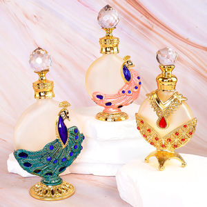 Bouteille fendue en métal et émail de couleur pour parfum arabe égyptien de Dubaï ou bouteille de trempage de parfum - Product Image 4