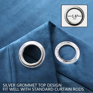 Œillets occultants 100% polyester, 1 pièce, rideaux en tissu velours pour fenêtre de chambre à coucher, salon et chambre à coucher - Product Image 4