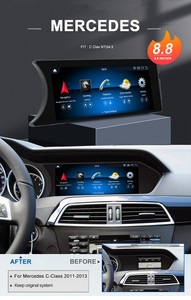 Navigatore GPS Android 8.8 Pollici Stile OEM Qualcomm 8-Core con Carplay per <span class=keywords><strong>Mercedes</strong></span> <span class=keywords><strong>W204</strong></span> S204 C200 <span class=keywords><strong>C180</strong></span> NTG4.5 Plug and Play - Product Image 2