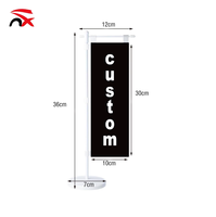 Drapeau de table miniature personnalisé avec logo, bannière de bureau, base en plastique, bannière d'affichage pour restaurant, bar, boutique avec impression de logo