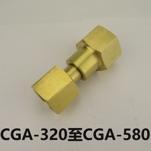Cga-320 To Cga-580 Co2 Adapter Connector Copper Pressure Reducing Valve For Cylinder To Flow Meter - Product Image 4