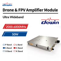 Module amplificateur de puissance RF à semi-conducteurs GaN Dewin 50W SSPA 2-6GHz ultra large bande haute puissance pour système de test radar