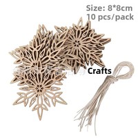 Pendentif mural artisanal en bois sculpté irrégulier éco-responsable HEYE pour Noël, gravure transfrontalière, vente en gros JS-M7230