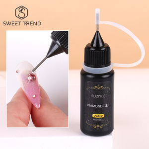 Colle adhésive pour <span class=keywords><strong>strass</strong></span> à ongles 10 ml pour coller les décorations 3D, DIY, super forte, pour l'art des ongles, cristaux, bijoux, gel de scellement des bords - Product Image 1