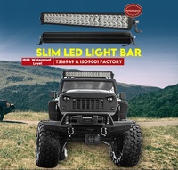 Barre lumineuse LED tout-terrain à double rangée de 22 pouces, 14000LM, 12/24V, 200W pour véhicules 4x4