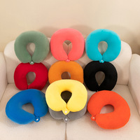 PP coton voyage oreiller mignon maison en forme de U avion oreiller conduite voyage vertèbres cervicales voyage cou bureau oreiller de couchage