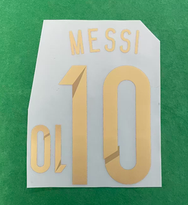 Livraison Gratuite – Nouveau Patch de Football Rétro 2010 MESSI, Nom et Numéro, Matériaux Flocage, Impression Thermocollante pour Maillots Domicile et Extérieur - Product Image 3