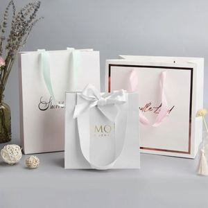 Bolsas de Papel para Compras con Logotipo de Marca para Pequeñas Empresas, Bolsas de Regalo de Cartón Blanco para Zapatos y Ropa - Product Image 5