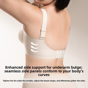 Soutien-gorge sans coutures à bretelles liftantes pour femmes à forte poitrine, qui réduit l'apparence de la poitrine, grande <span class=keywords><strong>taille</strong></span>, en nylon et élasthanne de haute qualité, large - Product Image 3