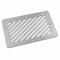 Panneau de ventilation en aluminium anodisé brossé avec fentes à lamelles pour boîtier d'amplificateur/haut-parleur OEM