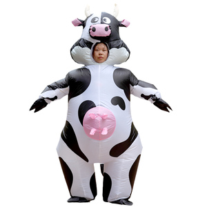 Halloween setelan poliester tiup kostum maskot karakter kartun pabrik kustom Karnaval kotak tiup sapi - Product Image 2