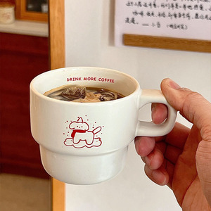 Taza de <span class=keywords><strong>desayuno</strong></span> original de dibujos animados Taza de cerámica de perro lindo estilo Ins - Product Image 5