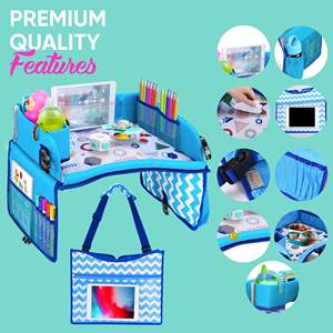 Échantillon gratuit Table de siège auto robuste et confortable Plateau de voyage pour siège auto Organisateur de voyage pour enfants Plateau de voyage pour tout-petits - Product Image 5