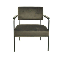 Fauteuil de salon de luxe nordique moderne en velours rembourré avec accoudoirs pour la détente - Vente en gros