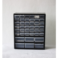 Cajón de 42 piezas pequeñas de plástico, contenedor de almacenamiento, organizador de Hardware y armario para manualidades, caja de herramientas para profesores, caja de herramientas de varios ataúd