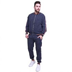 Conjunto Deportivo a Cuadros para Hombre, Chaqueta Slim para Correr, Conjunto Deportivo, Chaqueta con Cierre Personalizado, Traje de Moda Urbana para Hombre - Product Image 1