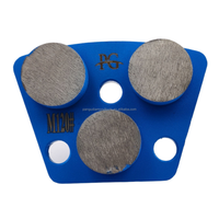 Disque de ponçage diamanté métallique à trois segments PG OEM Medium Bond, longueur de lame 12 mm, pour ponceuse à béton ASL