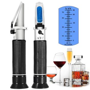 Refractómetro de Alcohol Fácil de Usar para Medir el Porcentaje de Volumen de Alcohol en Bebidas Espirituosas con Rango ATC de 0-80% Probador de Alcohol - Product Image 1