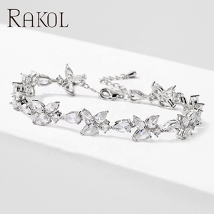 Lacole BP5037 Joyería de alta calidad 14K Cubic Zirconia Pulsera de tenis de lujo para mujer - Product Image 2