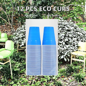แก้วพลาสติก PP แบบใช้แล้วทิ้ง Ecoware ขนาด 16 ออนซ์ 12 ใบ เป็นมิตรกับสิ่งแวดล้อม เหมาะสำหรับดื่มกาแฟ ใช้ในงานปาร์ตี้ - Product Image 2