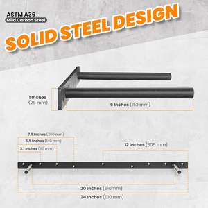 Soporte de estante flotante de alta resistencia de 24 pulgadas soportes ciegos de acero sólido soportes ocultos invisibles para montaje en pared de madera oculto - Product Image 2