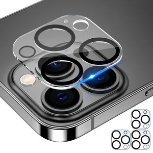 Protection d'objectif d'appareil photo HD transparente en soie imprimée sur mesure pour iPhone 15 16 17, anti-rayures, anti-choc, anti-chute - Product Image 1