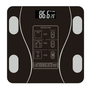 Monitor de composição inteligente sem fio bmi bluetooth, balança digital de pesagem da gordura corporal