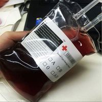 Sac de boisson jus sac d'énergie Vampire Bloodbag Journal Halloween Double Tube sac de sang simulé non médical