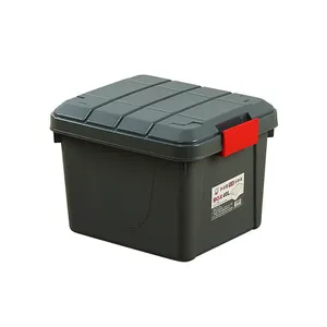 40 Liters Vehicle Boot Storage Boxes & Bins Plastic Car Storage Trunk 42 Quart Grey and Red