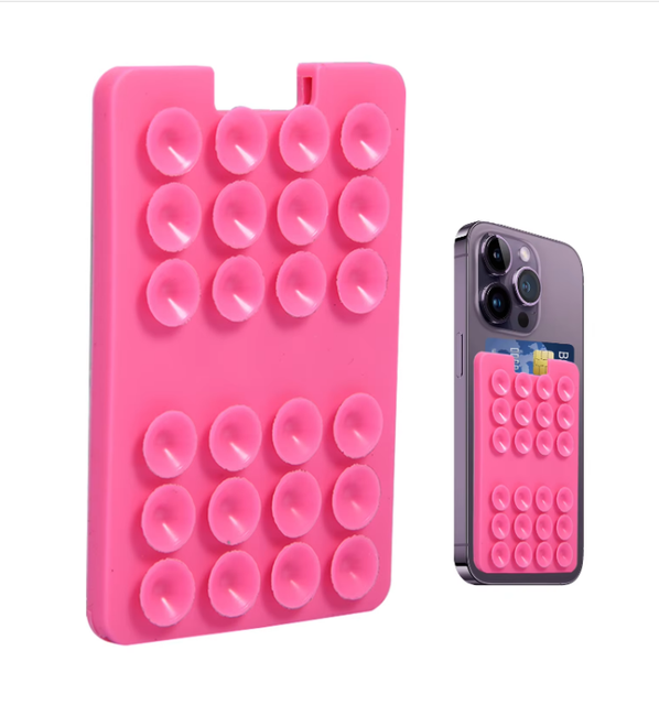 Newest Silicone Suction Phone Card Holder Mount Hands-Free Mirror Shower Phone Holder Phone Wallet Silicone Suction Pad