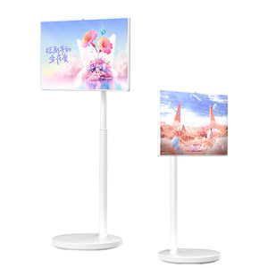 32 inç Android 13 akıllı TV ekran 4 + 128GB LED HDTV beyaz taşınabilir monitör ekranı opsiyonel kamera dijital tabela dokunmatik ekran - Product Image 2