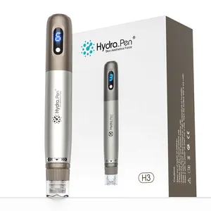 Uso en el hogar Derma Pen Hydra pen H3 Equipo de belleza Aplicador de suero Pluma de microagujas con flujo de sueros ajustable Anti cicatrices de acné