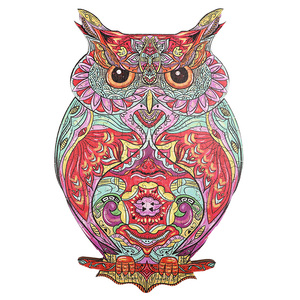 Wooden Puzzle Wooden Puzzle Animal Unique Shapes Owl A5 A4 A3 Sizes Customized Welcome Acceptable