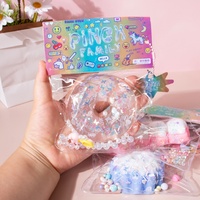 Jouet sensoriel anti-stress en TPR souple, forme patte de chat bleue scintillante, type donut, modèle 2026, le plus vendu, pour enfants de 5 à 7 ans et adultes, personnalisable, vente en gros, OEM