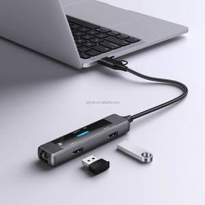 5-in-1 <span class=keywords><strong>USB</strong></span> HUB 3.0 đa cổng Dock Loại C RJ45 <span class=keywords><strong>USB</strong></span> 3.0 <span class=keywords><strong>USB</strong></span> <span class=keywords><strong>2.0</strong></span> Adapter với đầu đọc thẻ 5 trong 1 Docking Station - Product Image 5