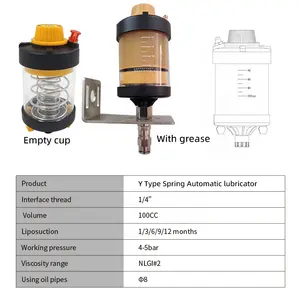 Adjustable Single Point Auto Automatic Grease Lubricator Feeder 250ml Automatic Grease Dispenser