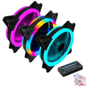 Quạt <span class=keywords><strong>case</strong></span> máy tính OEM Dual Aurora <span class=keywords><strong>Ultra</strong></span> Quiet Colorful 12cm, quạt <span class=keywords><strong>case</strong></span> <span class=keywords><strong>120mm</strong></span> LED RGB siêu yên tĩnh, tản nhiệt CPU hai cửa gió - Product Image 1