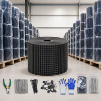 Kit de Protección Contra Palomas de Alambre de Hierro Galvanizado de 8 Pulgadas y 30 m, Rollo de Malla Metálica de 1.0 mm para Barrera Contra Plagas en Paneles Solares, para Techos Residenciales y Comerciales