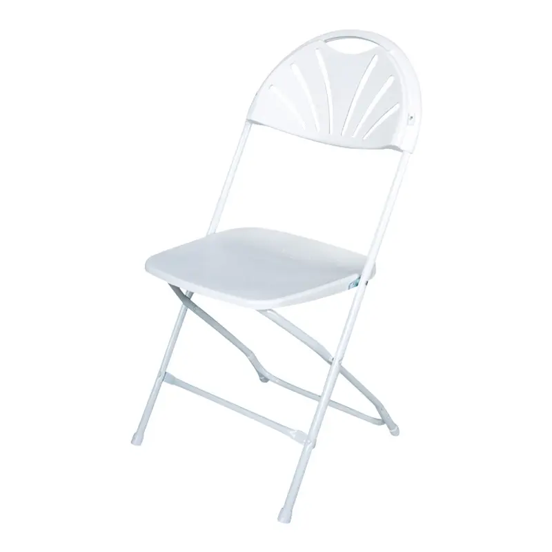 Chaise pliante en plastique de bonne qualité à dossier ventilé pour événement mariage chaises pliantes blanches en gros