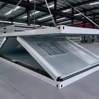 Maison conteneur pliable de 20 pieds - Bureau écologique, espace salle de bain, design respirant et portable, emballage plat pour jardins et espaces de vie