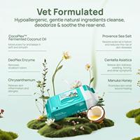 Lingettes humides pour animaux de compagnie écologiques, biologiques, non tissées, extra douces, avec une durée de conservation de 2 ans, pour le nettoyage des pattes, des oreilles et des yeux