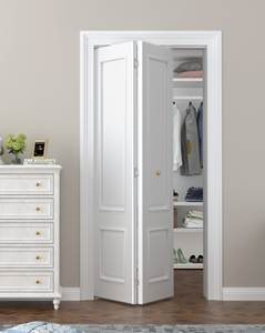 Set perangkat keras pintu geser lipat dua jalur baja LPP pemasangan mudah Interior untuk lemari atau lemari - Product Image 2